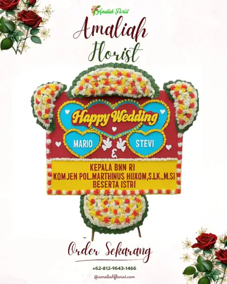Papan Bunga Pernikahan Srengseng